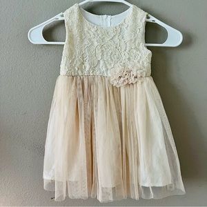 Popatu cream tulle dress 24m